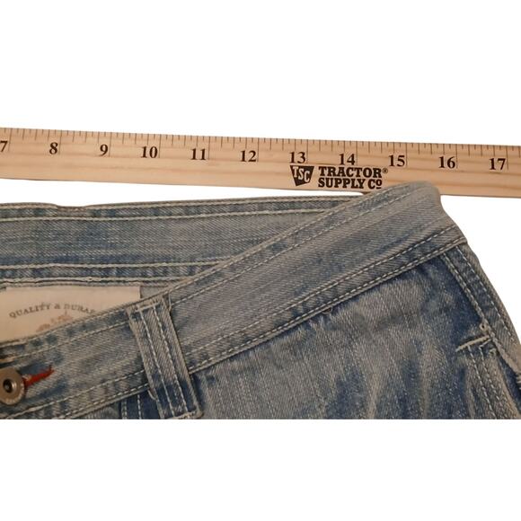 Vintage 90s Southpole Premium Baggy Jean Shorts Mens 34 Relaxed Fit Light Wash - Picture 7 of 12